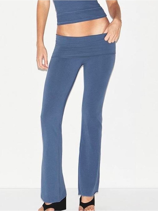 SKIMS Pants - SKIMS COTTON JERSEY FOLDOVER PANTS IN HARBOR XXS